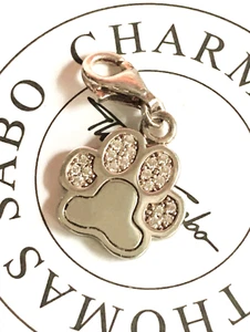 THOMAS SABO Charm Pfote Hund Katze Zirkonia weiß strahlend TOP Zustand TS-OVP - Bild 1 von 3