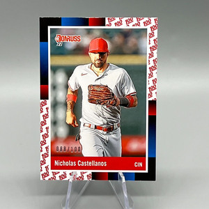 2022 Donruss Nicholas Castellanos #231 #'d /100 One Hundred Emoji Parallel Reds