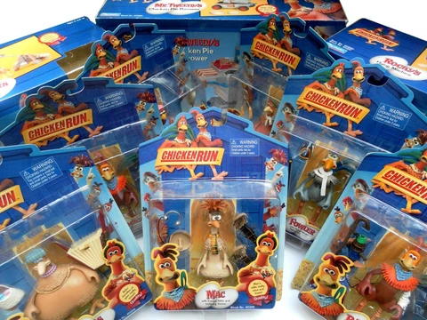Chicken Run COMPLETE SET Figures & Vehicles 2000 Playmate Toys Aardman Cover