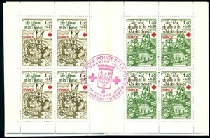 1978 Croce Rossa, coniglio e tartaruga, topo di città e di campagna, volpe, rana, Francia, F.day - Foto 1 di 2