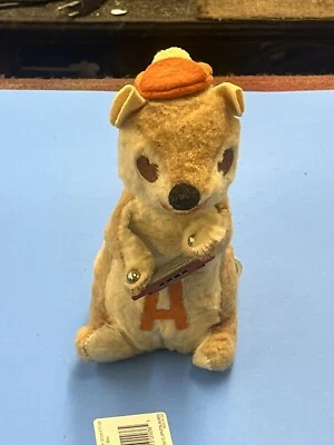 Vtg 1959 Chipmunks Alvins Harmonica 9in Plush Wind Up Doll Plays & Moves Works - Изображение 1 из 4