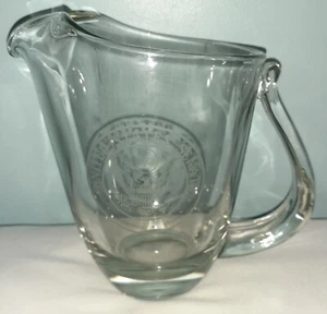 Etched U.S. Senate Heavy Glass Water Pitcher 7" 32 ounces - Picture 1 of 4