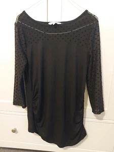 Red Herring Maternity Size 10 Black Three Quarters Sleeved Top - Picture 1 of 2