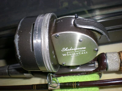 Combo vintage. Carrete SHAKESPEARE WONDERCAST No.1777 + varilla de fundición Garcia de 6'6"", en muy buen estado Foto 1 de 4