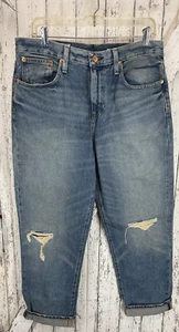 NEW J Crew Slouchy Boyfriend Jeans Womens Size 29 28” Length Denim Distressed - Bild 1 von 8