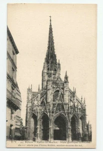 Postal gótica normanda Rouen Eglise St-Maclou Francia - Imagen 1 de 2