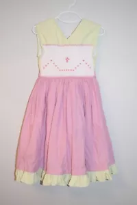 NWT Spring Summer Garden Roses Smocked Girl Dress 6T - Picture 1 of 2