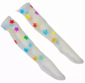 Rainbow High Sunny Madison Slime Kit Doll Outfit Mesh White Knee Socks Stars - Picture 1 of 2