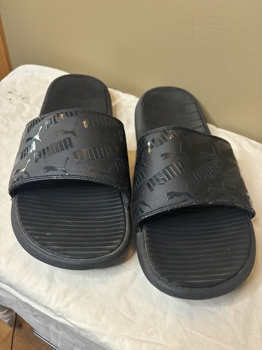 Puma slip on nero su nero canarino scivoli per uomo taglia 11