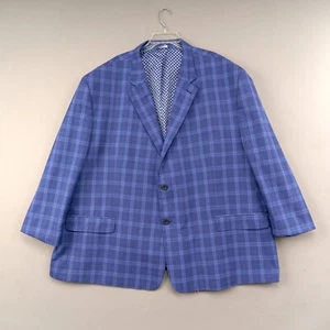 Chaqueta Abrigo Deportivo OAK HILL Blazer Para Hombres 4XL Azul a Cuadros Ligero Rendimiento - Imagen 1 de 18