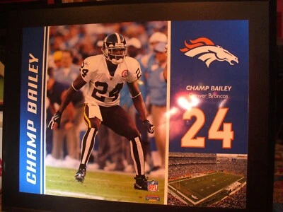 Denver Broncos Champ Bailey 升华斑块 Mounted Memories 二手状况完好 — 第 1/2 张图片