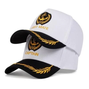Nautical Cap Yacht Captain Hat Sailor Adjustable Sailing Navy Boating Baseball - Picture 1 of 26