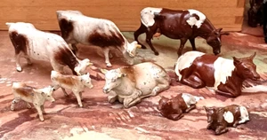 Lead Farm Cows & Calves by Taylor & Barratt, Crescent etc. Standing & Kneeling - Picture 1 of 5