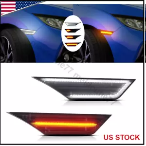 2016-2021 Honda Civic LED Side Marker Lights, Switchback Turn Signal DRL - Picture 1 of 12