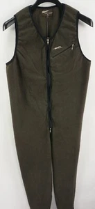 SIMMS Made in USA Polartec Fleece Mid Layer Bib Men's XL Brown Full Zip Stirrup - Picture 1 of 10