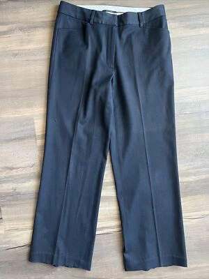 Брюки женские Elie Tahari натуральная шерсть хлопковая смесь черные - Изображение 1 из 4