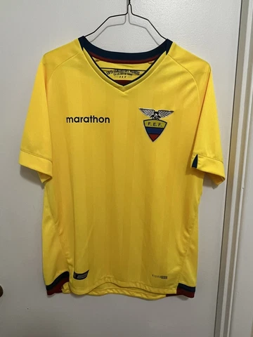 Ecuador Jersey 2017/18 Home Size M Shirt Soccer Football Marathon Used Cover