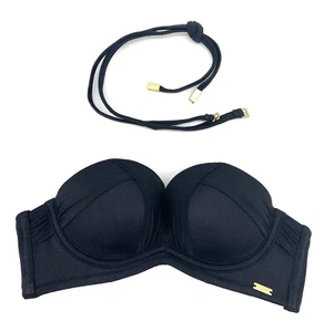 Parte superior de bikini señora GOSSARD Sienna sin tirantes push-up negro talla 70A - #U4 - Imagen 1 de 2