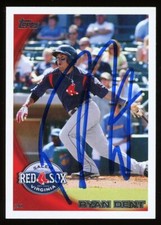 2010 Topps Pro Debut RYAN DENT Signed Card RED SOX rc auto LONG BEACH
