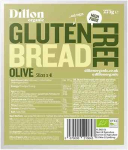 Dillon Organic Gluten Free Olive Bread 275g - Picture 1 of 3