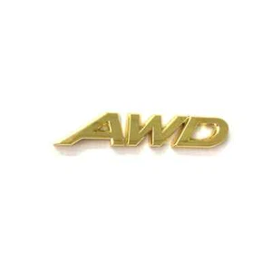 AWD Golden 3D Metal Car Trunk Badge Sticker - Picture 1 of 1