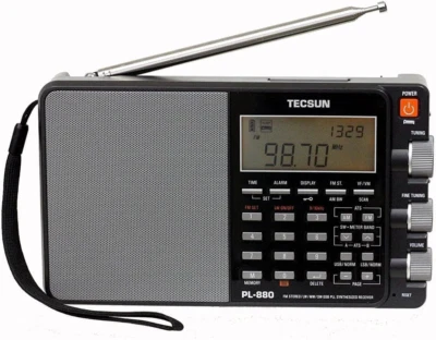 Tecsun PL880 Portable Digital PLL Dual Conversion AM/FM Longwave Shortwave Radio - Image 1 of 4