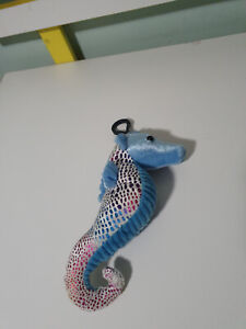 Scentsy Buddy Seahorse Plush Clip Blue KEYCHAIN 17CM