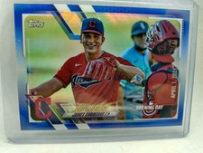 2021 Topps Opening Day Baseball #49 James Karinchak Blue Foil Parallel Card