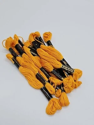 11 Skeins NEW Vintage American Thread Co STAR SIX STRAND 9 yd #1007 Yellow - Image 1 of 4