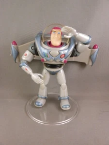 Rare Disney Pixar Silver Buzz Lightyear Grappling Hook Firing Figure INCOMPLETE - Picture 1 of 8