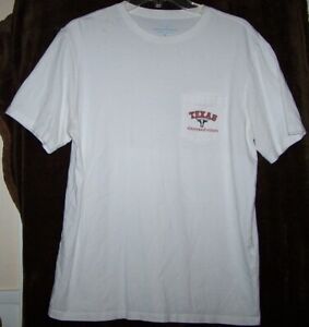 VINEYARD VINES T-Shirt Men Medium Texas Longhorn Pocket Graphic Double Sided Tee