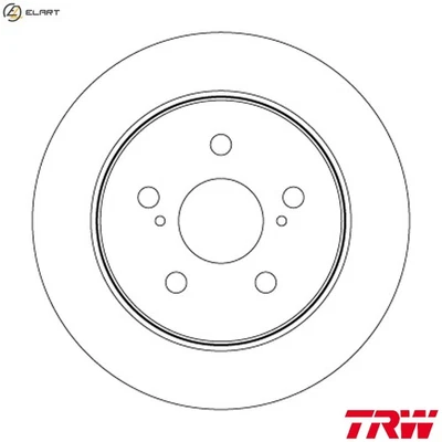 2x BRAKE DISC DF8335 FOR LEXUS TOYOTA COROLLA/CROSS RAV/4/VAN CAMRY C-HR 2.0L NX - Image 1 of 4