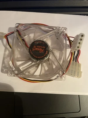 Single Rosewill  LED 80mm Computer Case Fan Model RFA80L-B Works Well Very Quiet - Image 1 of 4
