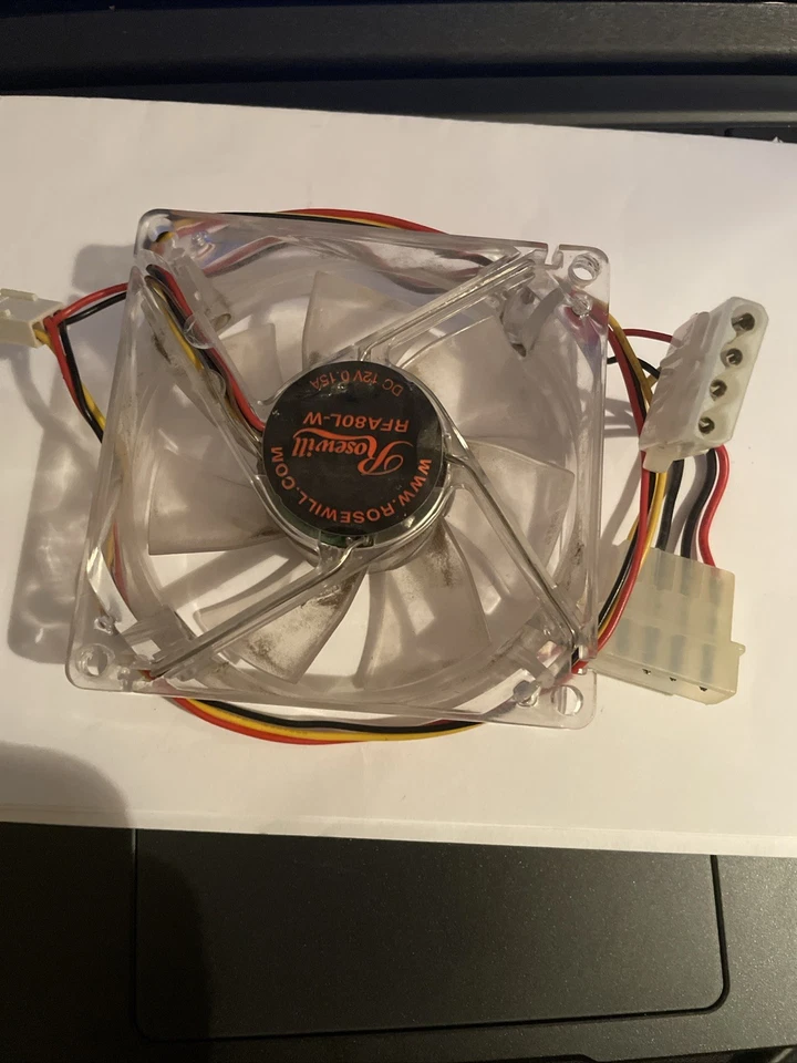 Single Rosewill  LED 80mm Computer Case Fan Model RFA80L-B Works Well Very Quiet - Image 1 of 4
