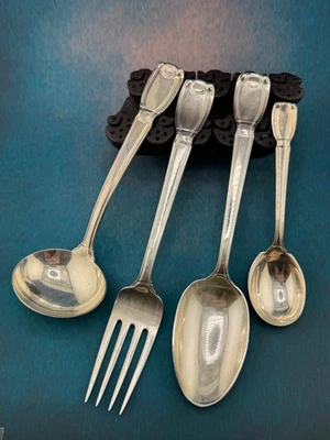 Juego de 4 cubiertos de plata esterlina castellana Tiffany 344 gramos - ¡Bonito! Foto 1 de 4