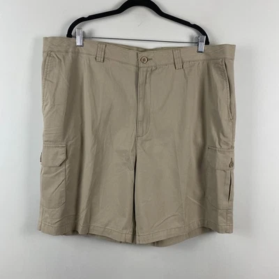 HB Harbor Bay Continuous Comfort Waistband Cargo Shorts Mens 44 Beige Cargo - Image 1 of 4