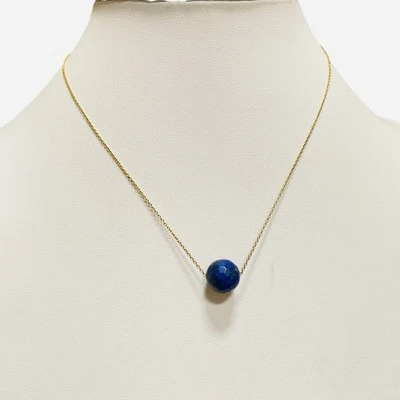 Ожерелье с подвеской в виде голубого лазурита Gorjana Power позолоченная цепочка 18 карат - Изображение 1 из 4