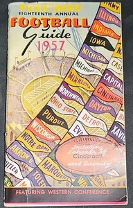 1957 Peek’ Size Football Guide including Cincinnat& Vicinity Western Conference - Picture 1 of 3