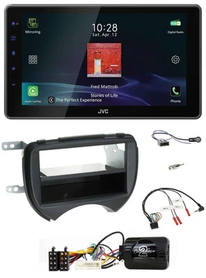JVC DAB Lenkrad Bluetooth USB Autoradio für Nissan Micra 10-13 schwarz - Bild 1 von 4