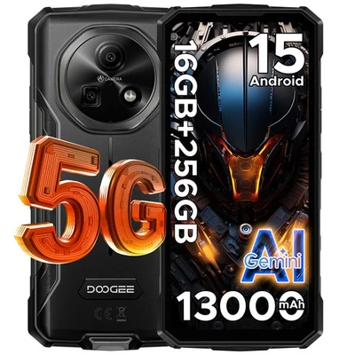 DOOGEE Fire 7 5G Android 15 Outdoor Handy Ohne Vertrag 13000mAh 16GB+256GB 2025 - Bild 1 von 4