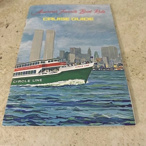 1970s Vintage Booklet-Circle Line Boat Ride Cruise Guide-New York City-Pre 9/11 - Picture 1 of 4