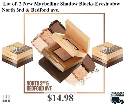 Maybelline shadow Blocks North 3rd And Bedford Ave. Lot Of 2 - Image 1 of 2