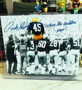 Rudy Ruettiger Signed 8x10 Notre Dame Photo AUTO Hologram Authenticity🏈🏆 - Picture 1 of 3