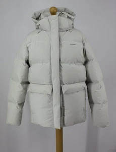 HOLZWEILER WOMENS BESSEGGEN DOWN JACKET PUFFER HOODED SIZE S LT.GREY RRP £550 IB - Picture 1 of 9