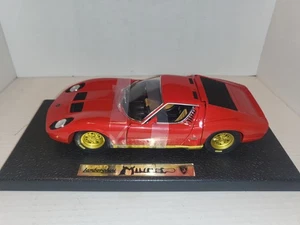 Lamborghini Miura Anson 1:18 Scale, Red Die-Cast - Picture 1 of 14