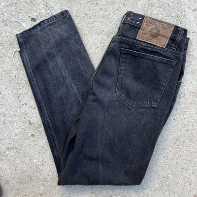 Pantalones de mezclilla vintage Bugle Boy para hombre 32 x 30 negros relajados holgados años 90 grunge skater Foto 1 de 4