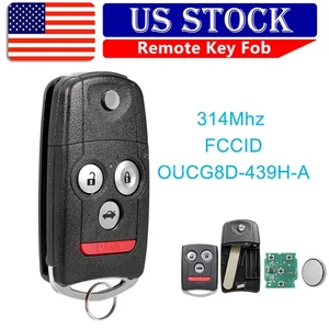 Replacement For 2007 2008 Acura TL Remote Car Key Fob OUCG8D-439H-A ID46 Chip - Picture 1 of 10