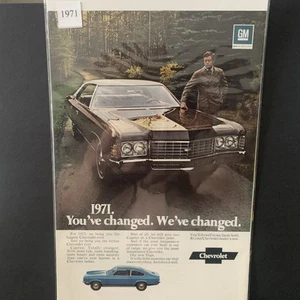 Vintage Chevrolet Chevy You’ve Changed We’ve Changed Ad Advertisement - Picture 1 of 2