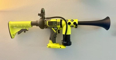 Pistola de buzina de ar Ryobi.  Rara edição Bumble Bee + estoque! + Extras O MAIS ALTO - Imagem 1 de 4