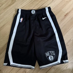 NBA Youth Brooklyn Nets Nike Black Swingman Icon Performance Shorts sz YM - Picture 1 of 3